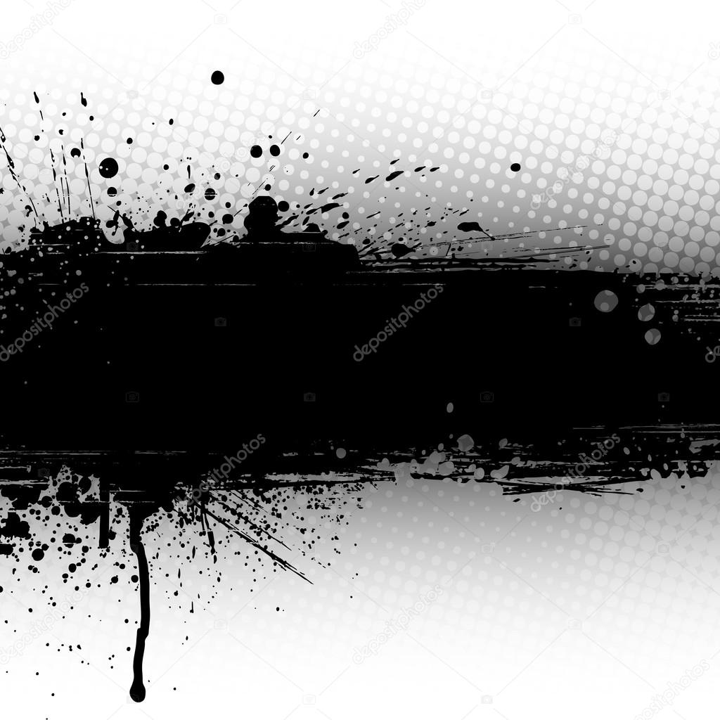 Splattered Black Banner