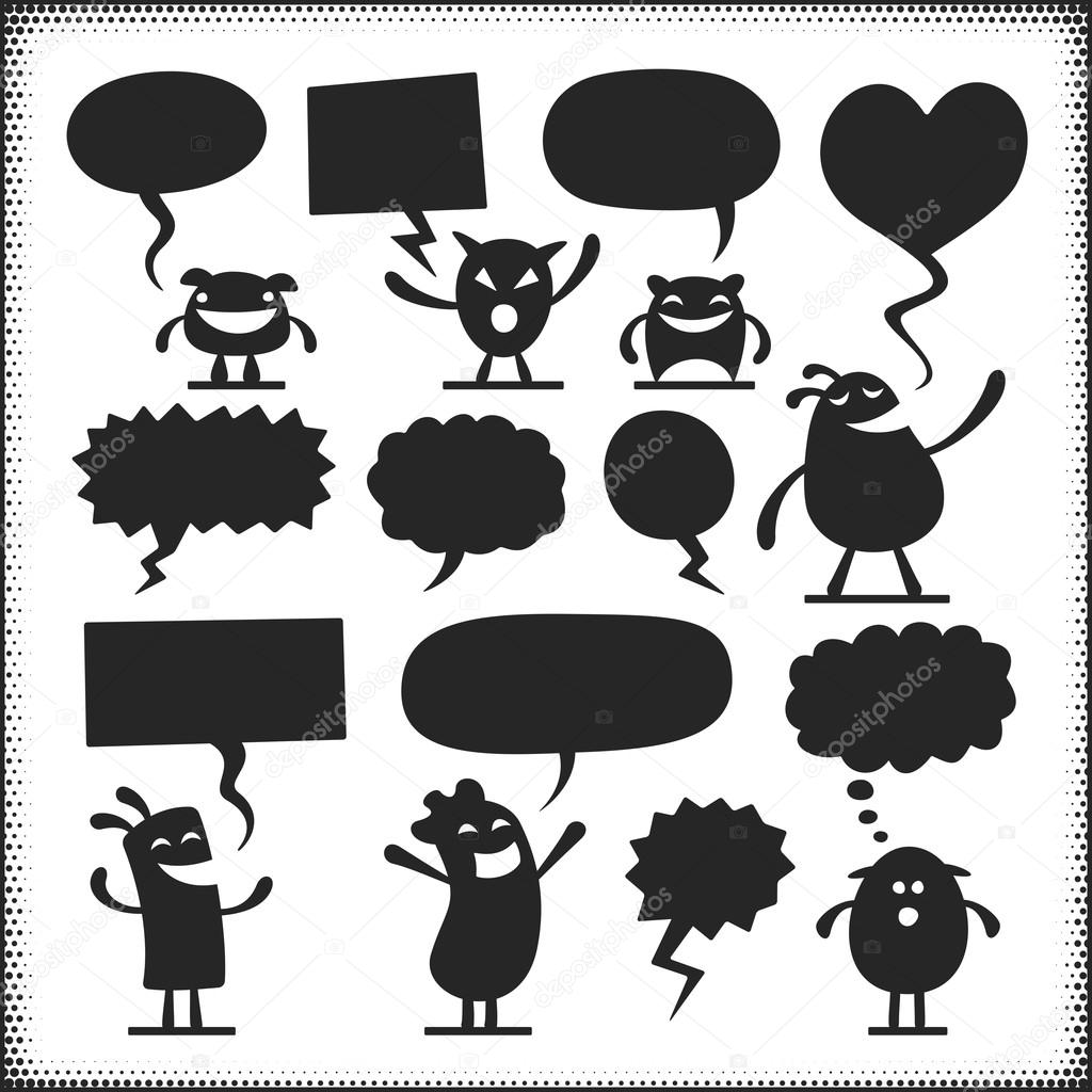 Characters with Speech Bubbles