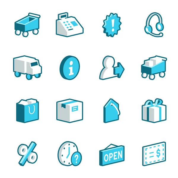 Iconos de compras — Vector de stock