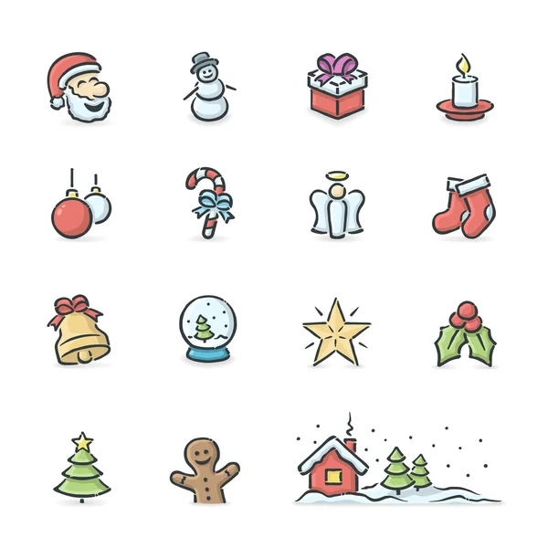 Christmas Icons — Stock Vector