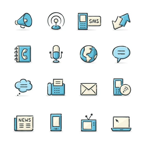 Communicatie-iconen — Stockvector