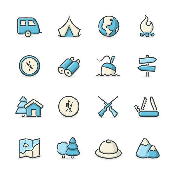 Outdoor Life Icons — Stock Vector