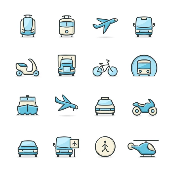 Transport Icons — Stock Vector