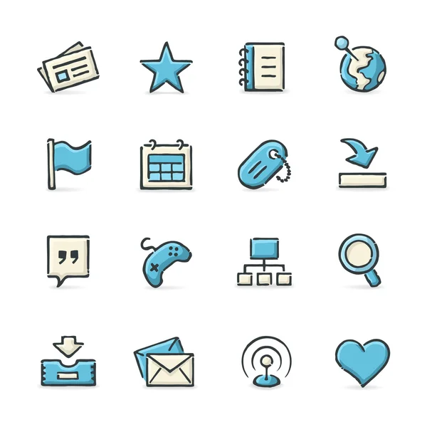 Iconos de redes sociales — Vector de stock