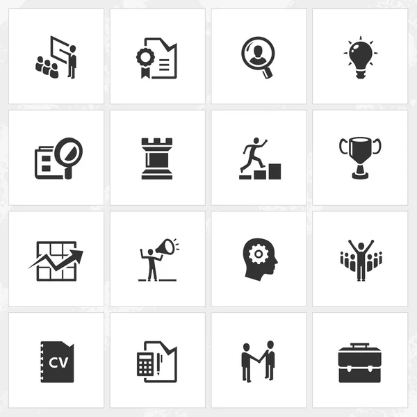 Iconos de carrera y de negocios — Vector de stock