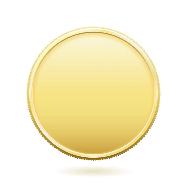 Moneda de oro con espacio de copia — Vector de stock