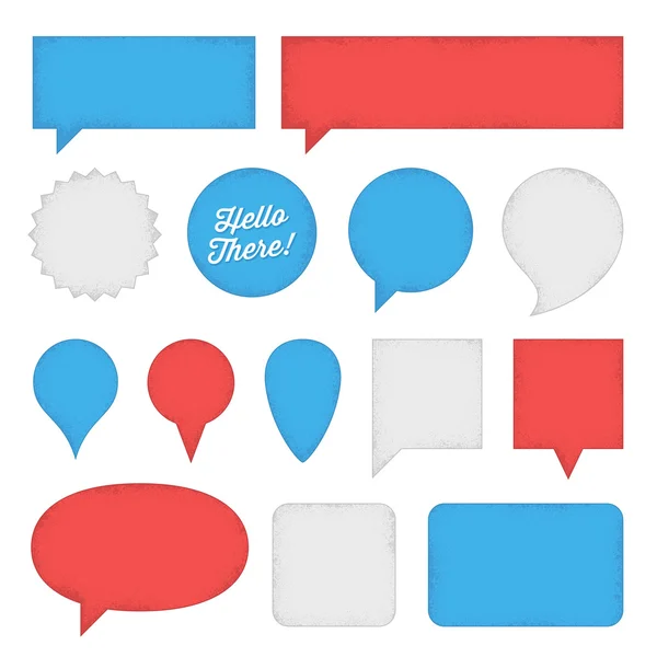 Konuşma balonları ve Etiketler — Stok Vektör