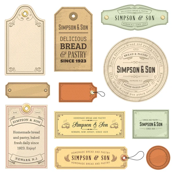 Vintage Labels — Stock Vector