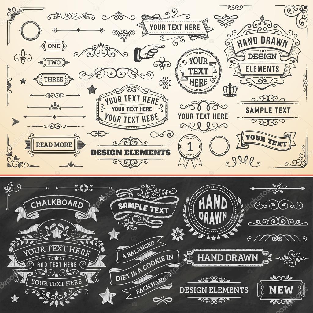 Hand Drawn Design Elements Stock Vector Image By ©cajoer 66016779