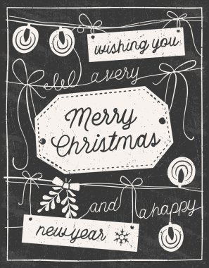 Hand Drawn Chalkboard Christmas Card