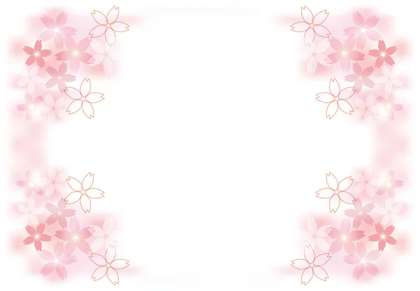 桜とぼかしの背景イラスト — ストックベクタ
