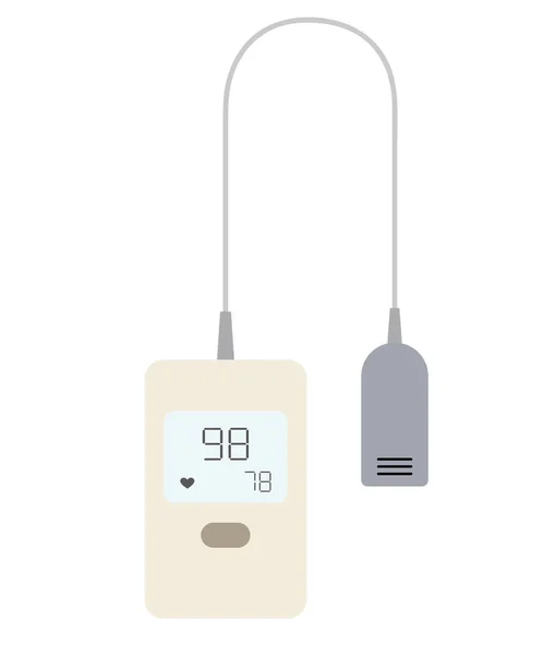 Icône Illustration Oxymètre Pouls Avec Dispositif Capteur — Image vectorielle
