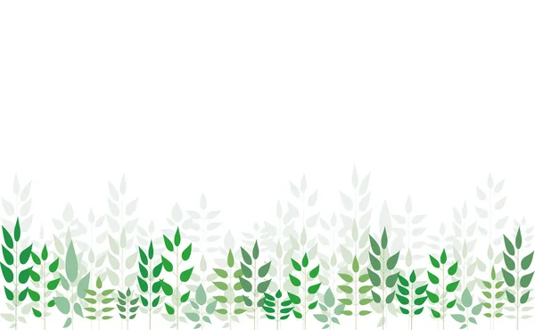 Background Illustration Row Leaves — Stock Vector