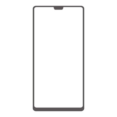 Beyaz ekranlı akıllı telefonun vektör illüstrasyonu.