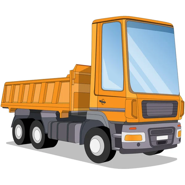 Lkw Vereinzelt Auf Weißem Hintergrund Vektorillustration — Stockvektor