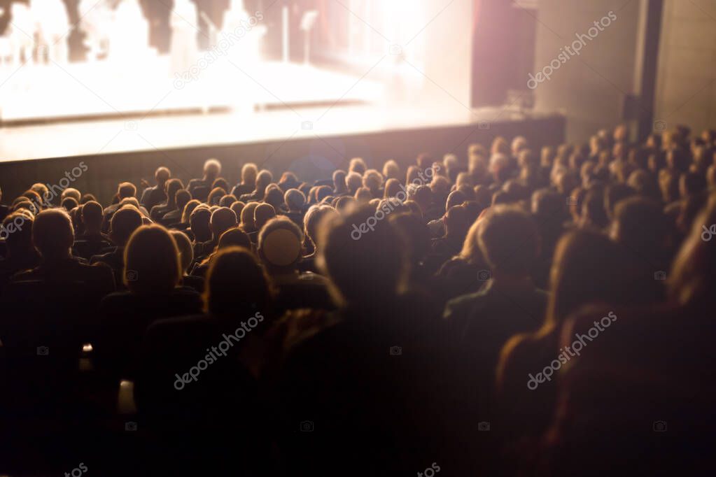 theater audience watching a show