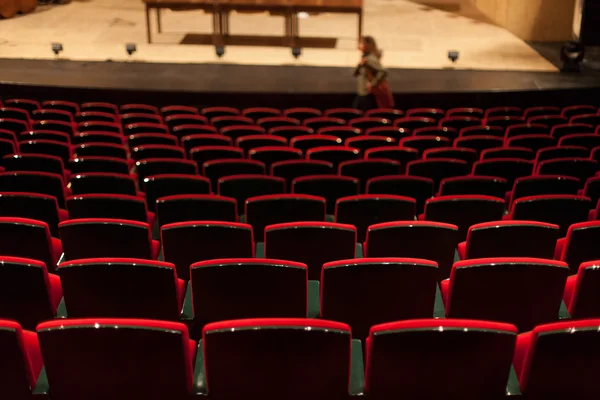 红色剧院座位 — 图库照片