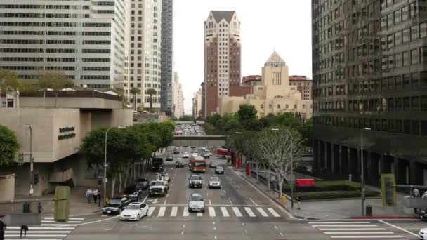 Tráfego em Downtown Los Angeles California — Vídeo de Stock