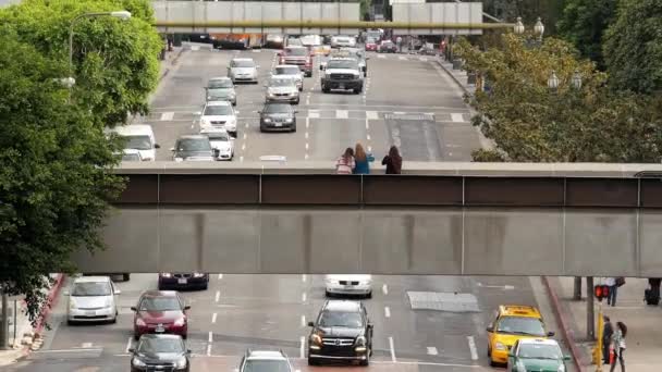 Pedestrians in Downtown Los Angeles California — Stock Video