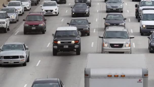 Downtown Los Angeles California trafik — Stok video