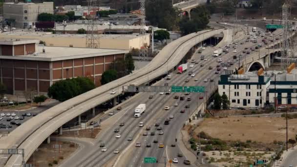 Погляд на трафіку в Лос-Анджелесі Каліфорнія — стокове відео