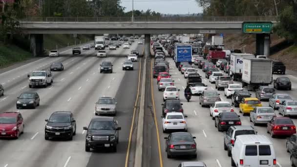 Traffic in Downtown Los Angeles California — Stock Video