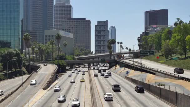 Trafic en Downtown Los Angeles Californie — Video