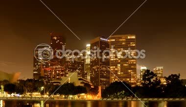 Doğal Downtown Los Angeles gece
