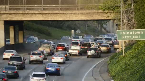 Otoyol trafik los angeles — Stok video