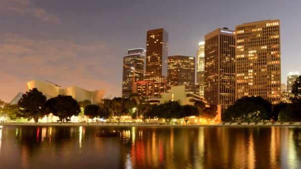 Centre-ville pittoresque Los Angeles la nuit — Video