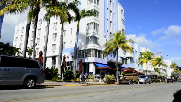 Timelapse van het verkeer op Ocean Drive — Stockvideo