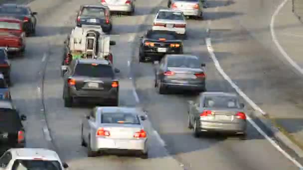 Κυκλοφορίας αυτοκινητόδρομο στο Λος Άντζελες — Αρχείο Βίντεο