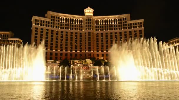 Spettacolo di acqua di Bellagio - Las Vegas — Video Stock