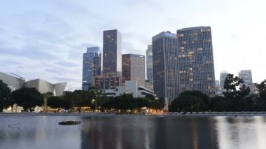 Downtown los angeles gün batımında