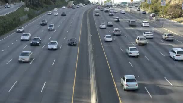 Freeway Traffic in Los Angeles — Stock Video