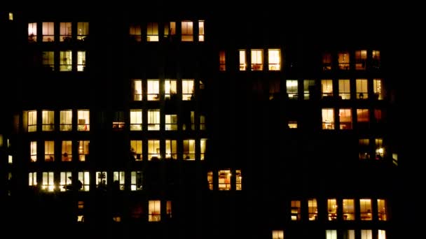 Edificio de oficinas en Los Ángeles Por la noche — Vídeos de Stock