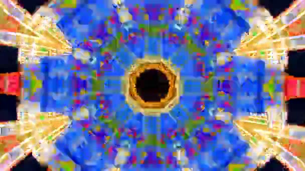 Калейдоскоп красок VJ — стоковое видео