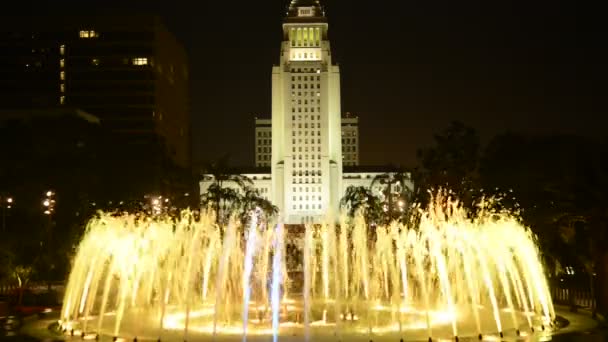 Rathaus Innenstadt los angeles — Stockvideo