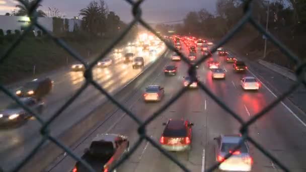 在洛杉矶的高速公路交通 — 图库视频影像