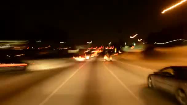 Freeway trafik i los angeles — Stockvideo