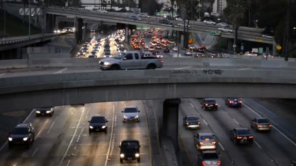 Otoyol trafik los angeles — Stok video