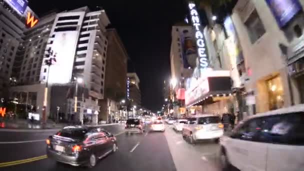 POV rijden in Hollywood Californië — Stockvideo