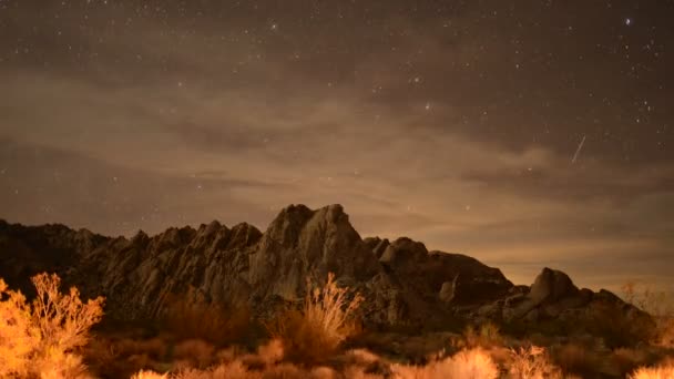 Desert Campfire Mojave Preserve California — Vídeos de Stock