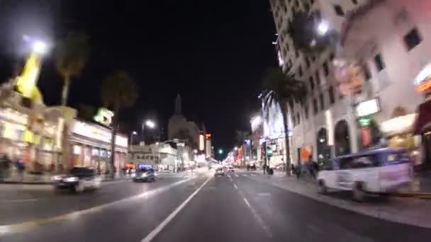 POV Condução em Hollywood Califórnia — Vídeo de Stock