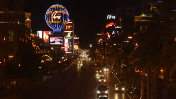 Las Vegas Strip at Night — Stock Video