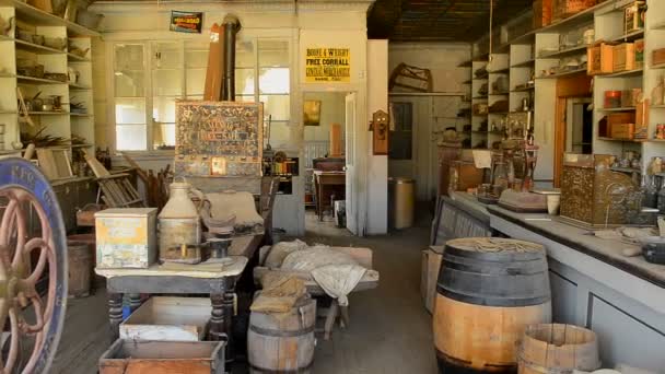 Antiek, landelijk winkel-Museum — Stockvideo