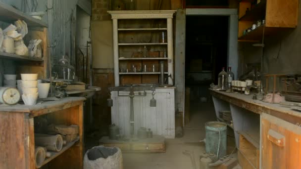 Antiguo, tienda-museo rural — Vídeo de stock