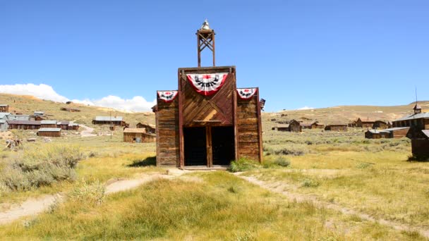 Bodie Californië - verlaten mijnstadje Ghost — Stockvideo