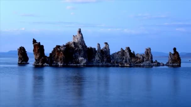 석양 관광 모노 호수 캘리포니아 — 비디오