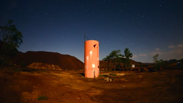 Time Lapse of Abandon Mine at Night — Stock Video